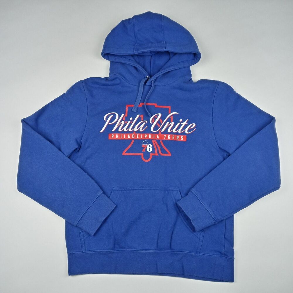 Philadelphia 76ers Hoodie Sweatshirt Sweater NBA Basketball Men's Small Pullover